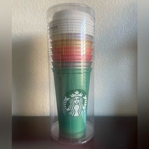 Limited edition Starbucks reusable cup collection. Shimmery colors, NWT